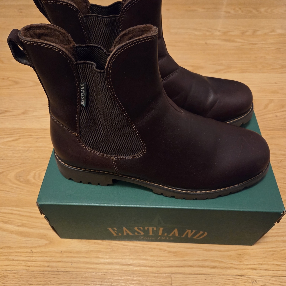 Eastland Ida Women's Brown Leather Chelsea Ankle Boots, Size 10M